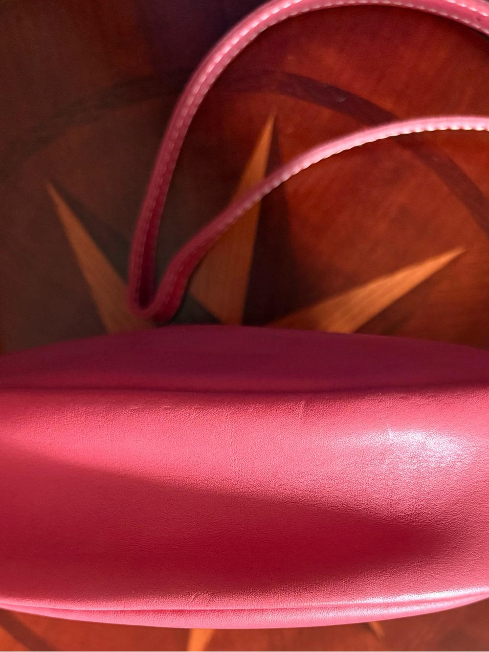 Portland Leather Tulip pink 9 inch Round Crossbody Bag - Picture 6 of 8